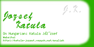 jozsef katula business card